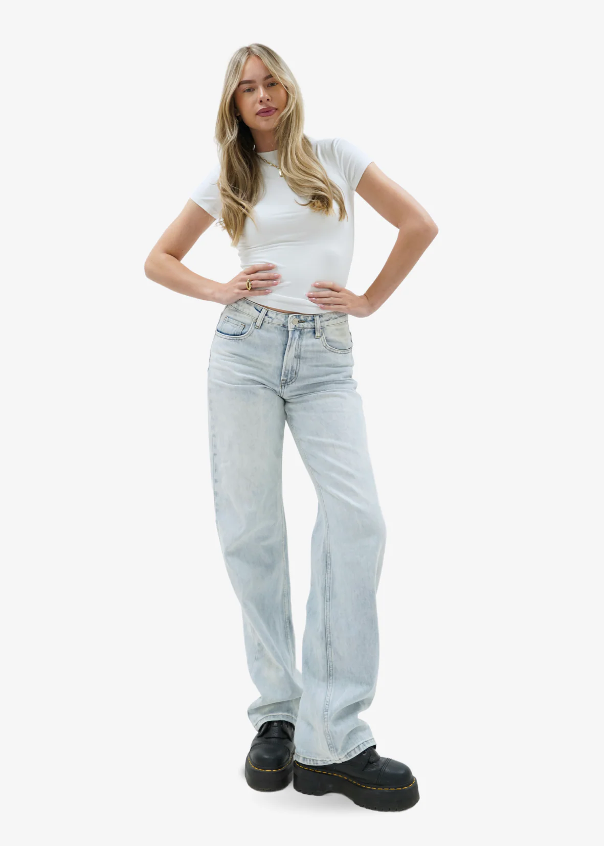 Low waist jeans light washed blue (tall) - Image 7
