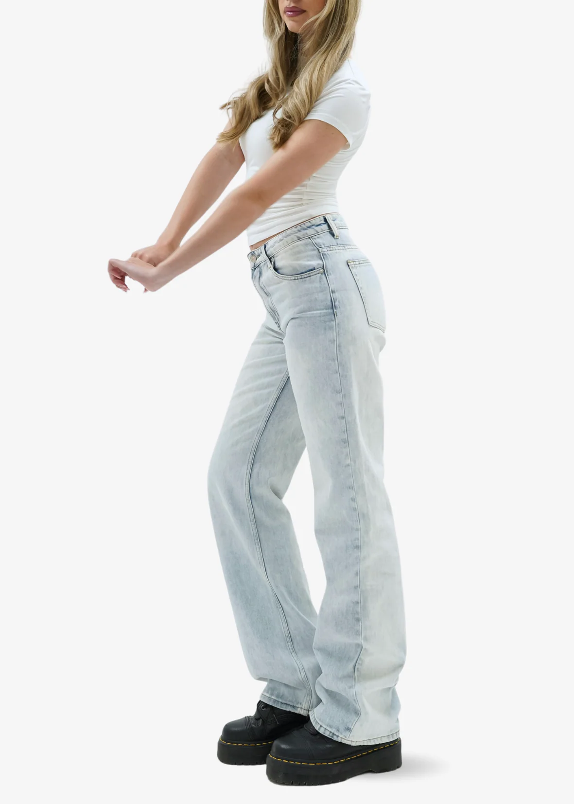 Low waist jeans light washed blue (tall) - Image 9