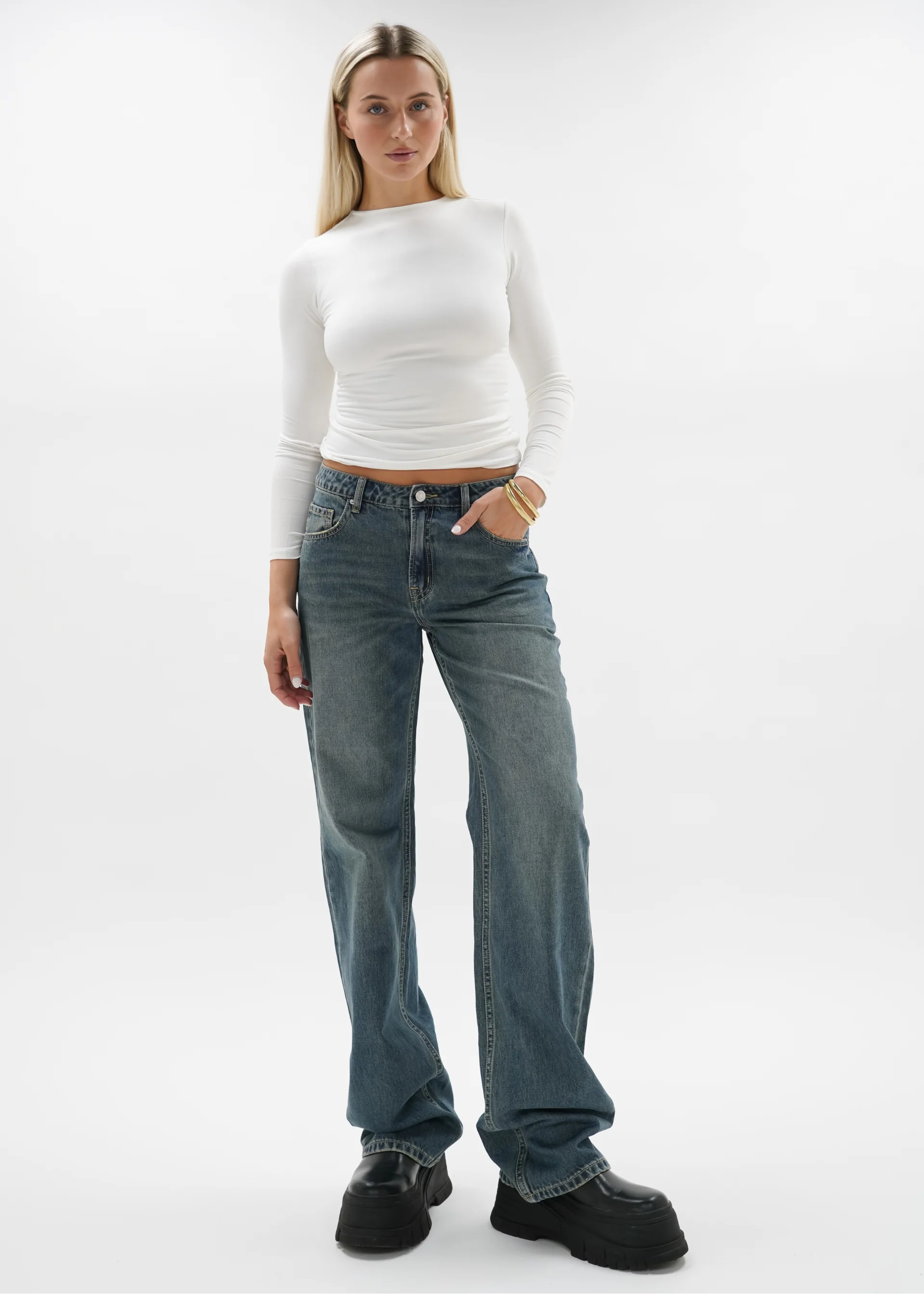 Low waist jeans vintage blue (tall) - Image 10