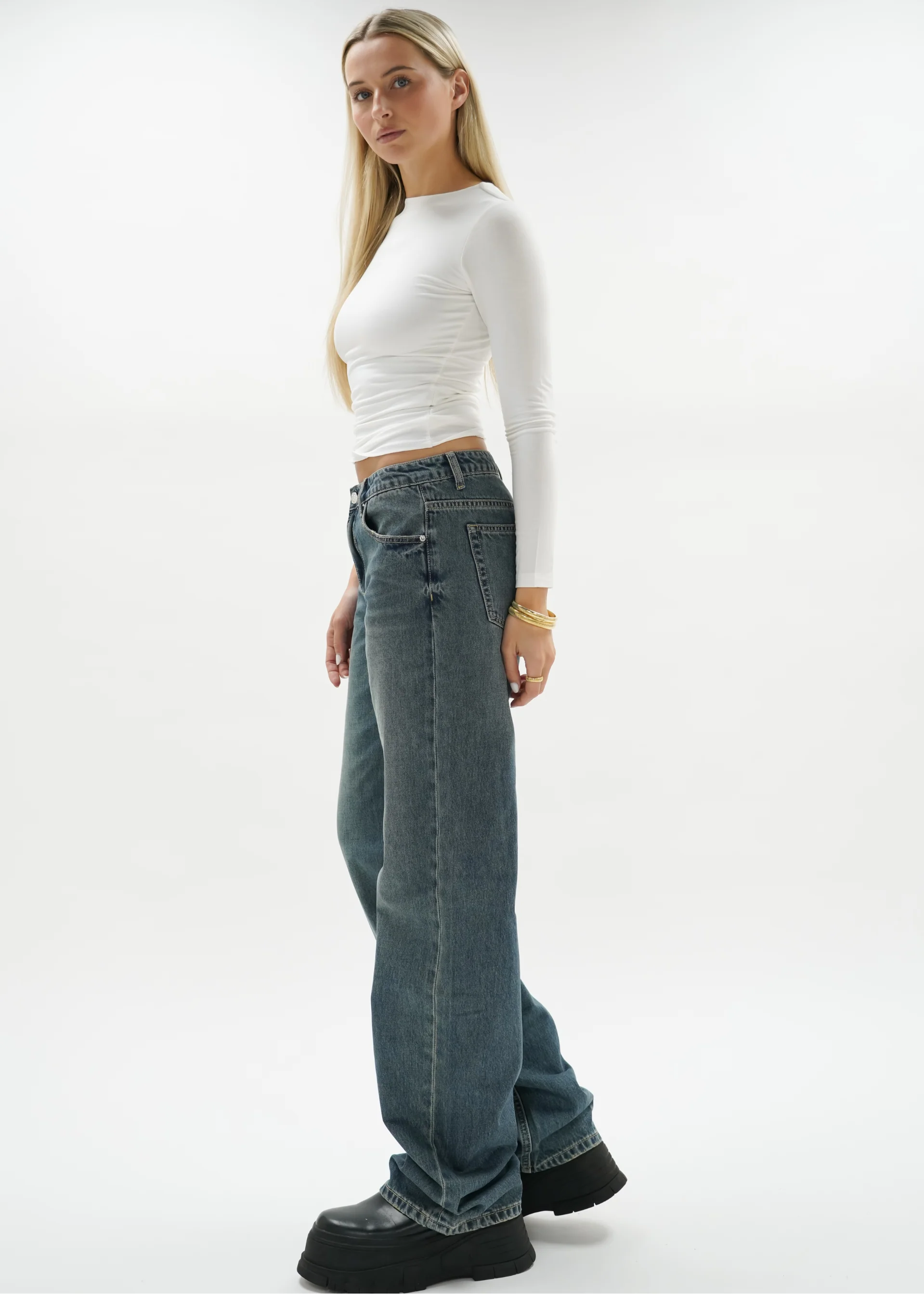 Low waist jeans vintage blue (tall) - Image 11