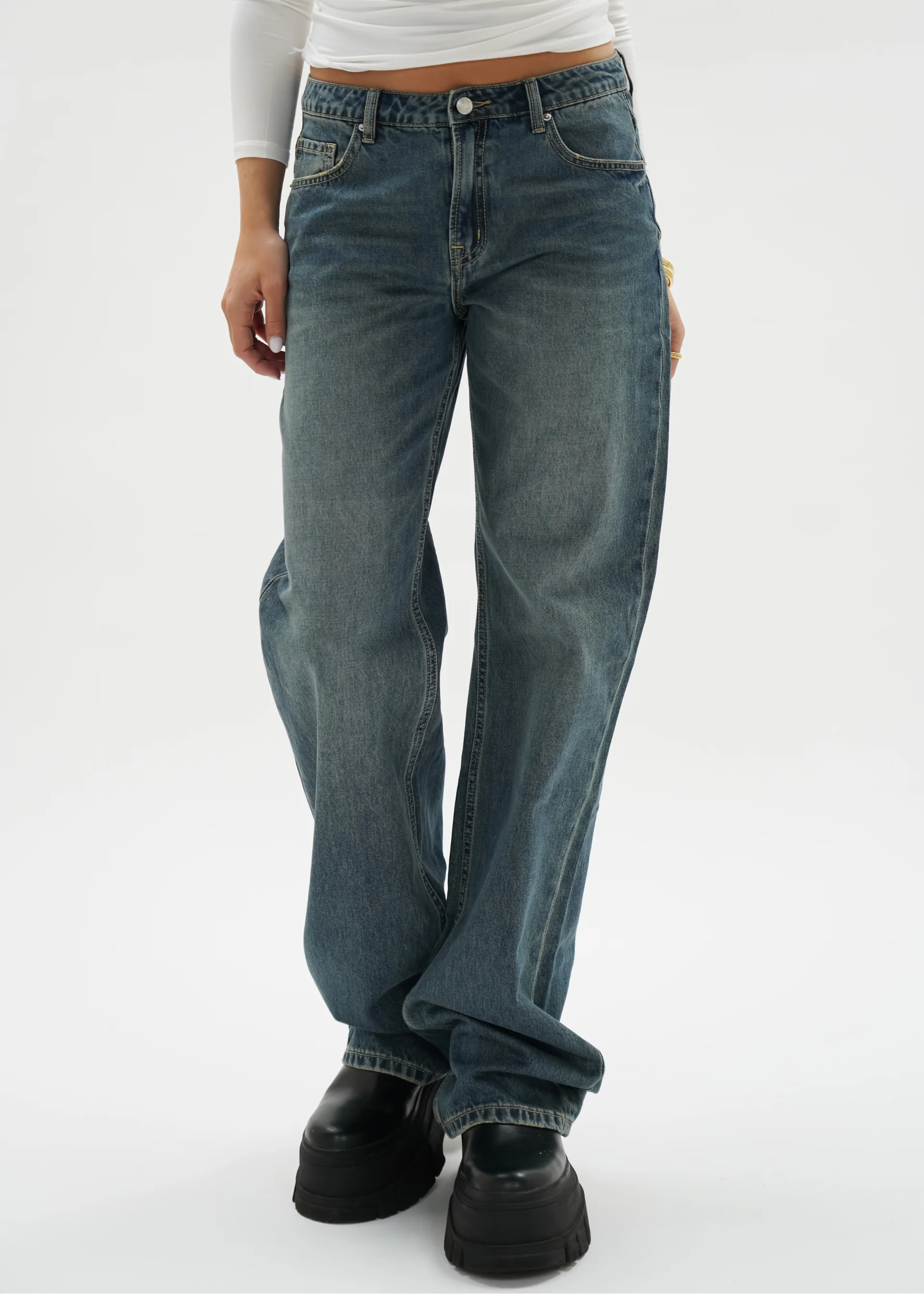 Low waist jeans vintage blue (tall) - Image 13