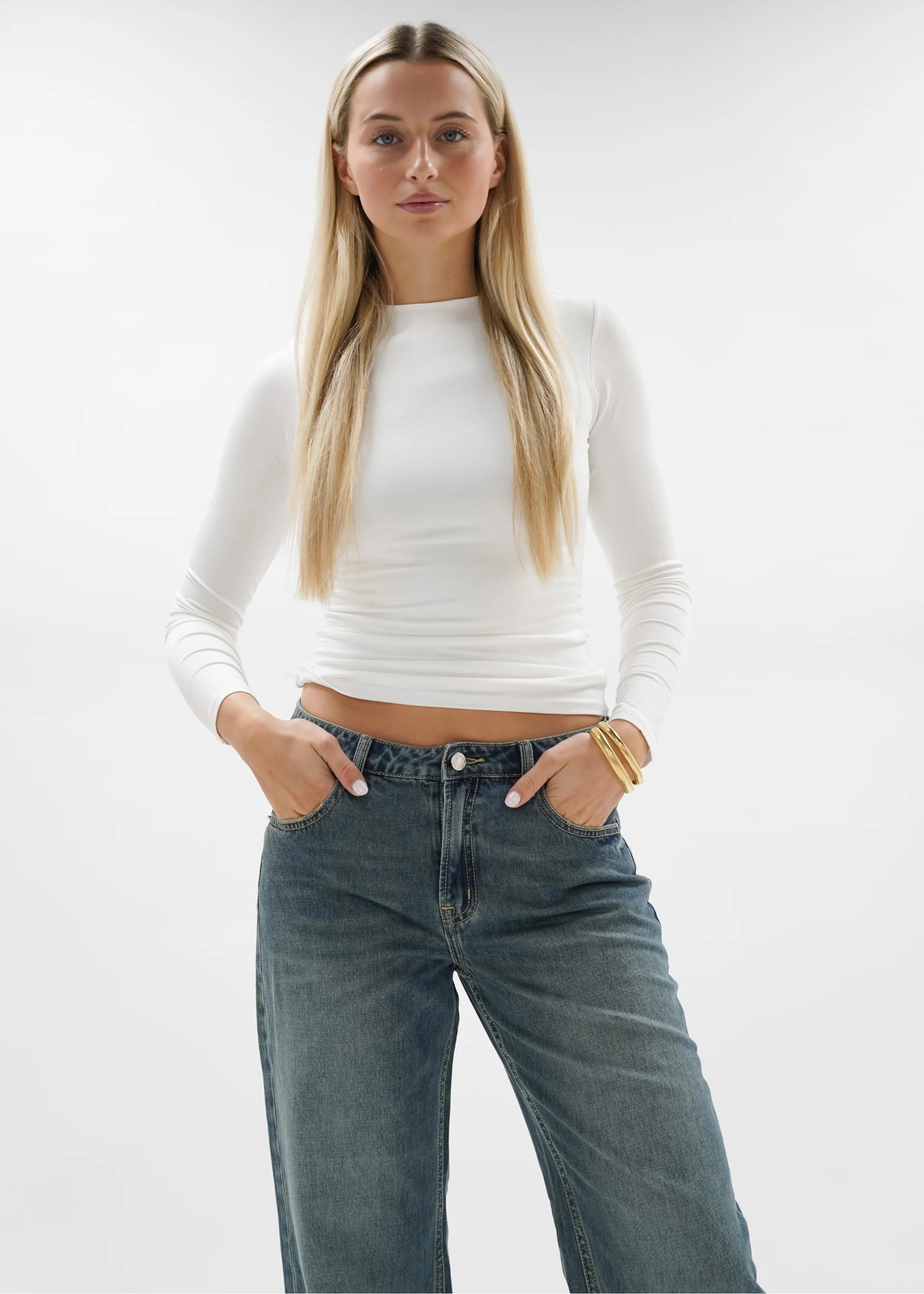 Low waist jeans vintage blue (tall) - Image 4