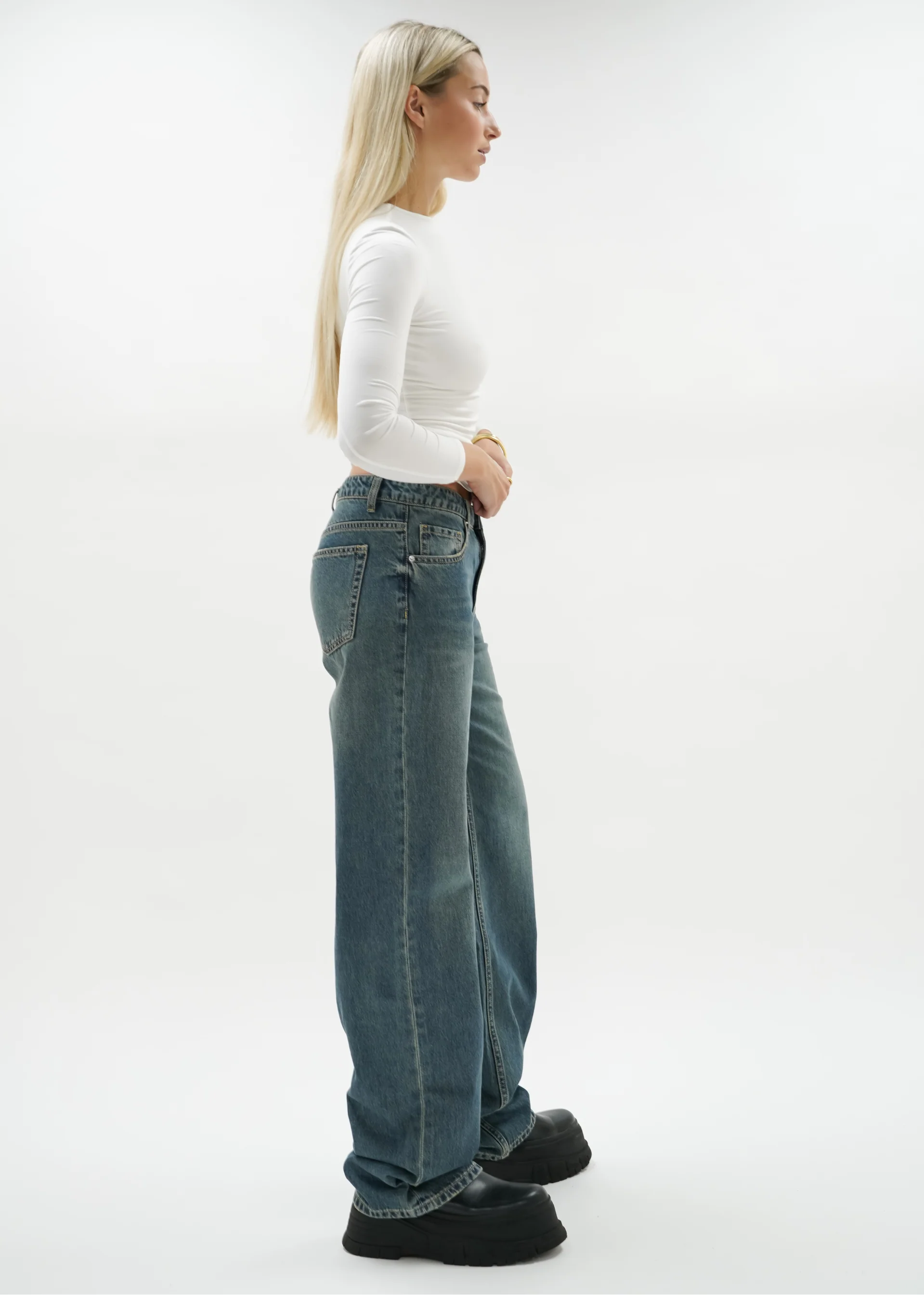 Low waist jeans vintage blue (tall) - Image 5