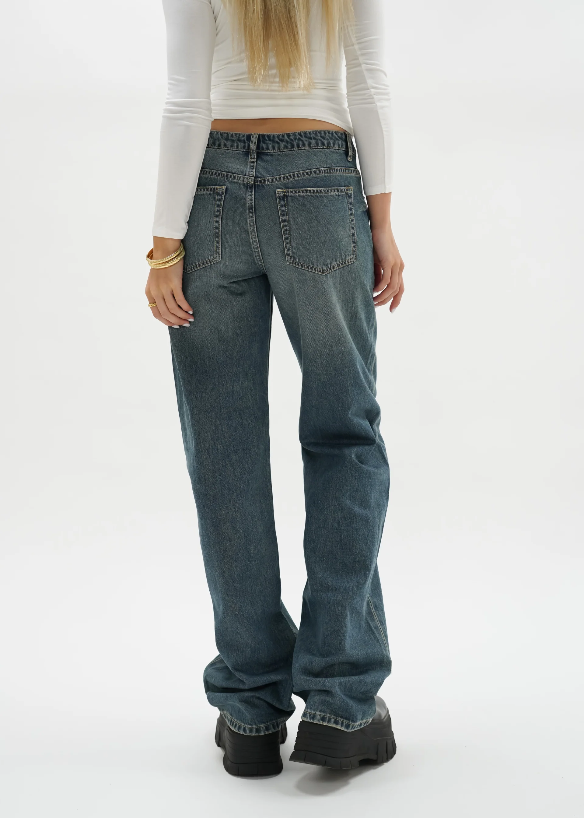 Low waist jeans vintage blue (tall) - Image 6
