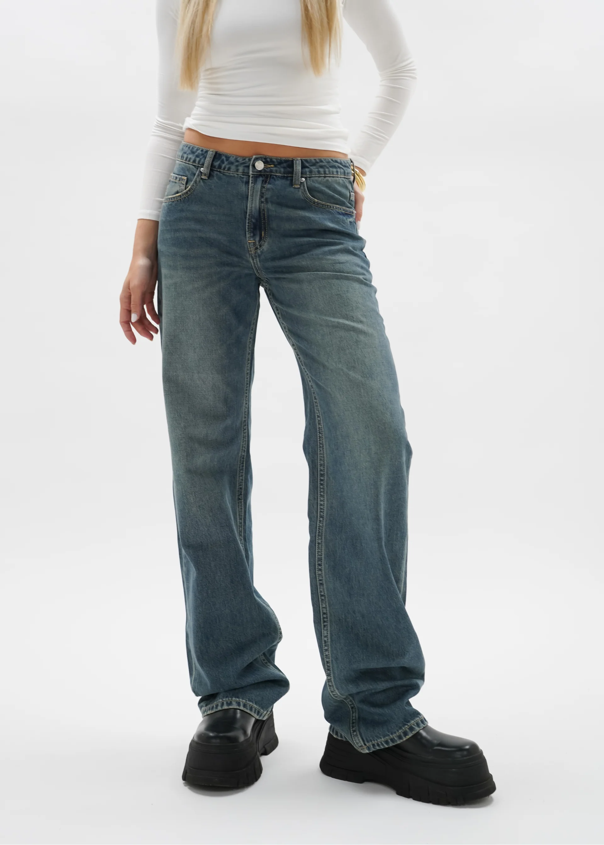 Low waist jeans vintage blue (tall) - Image 9