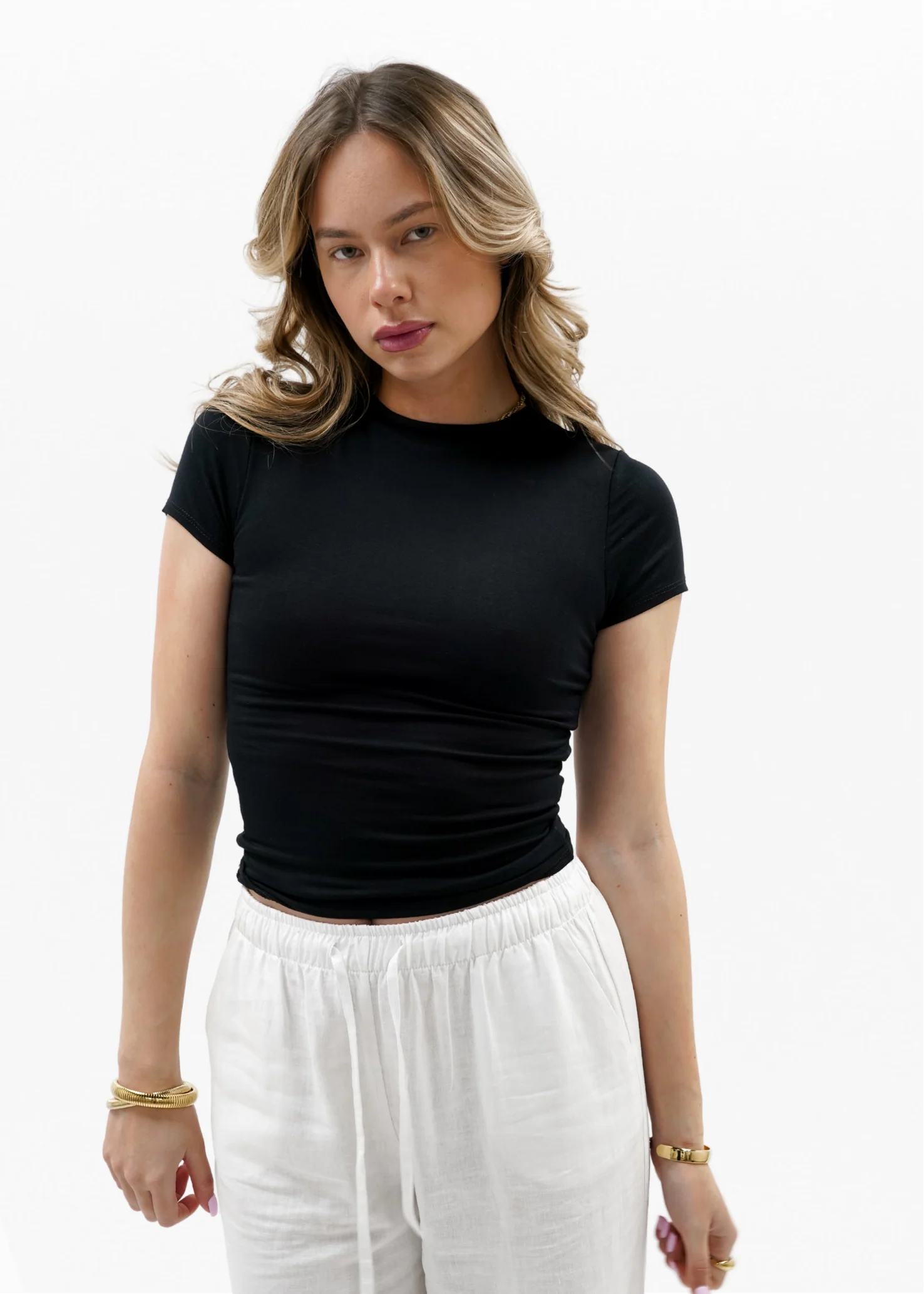 Short sleeve top long black (tall) - Image 4
