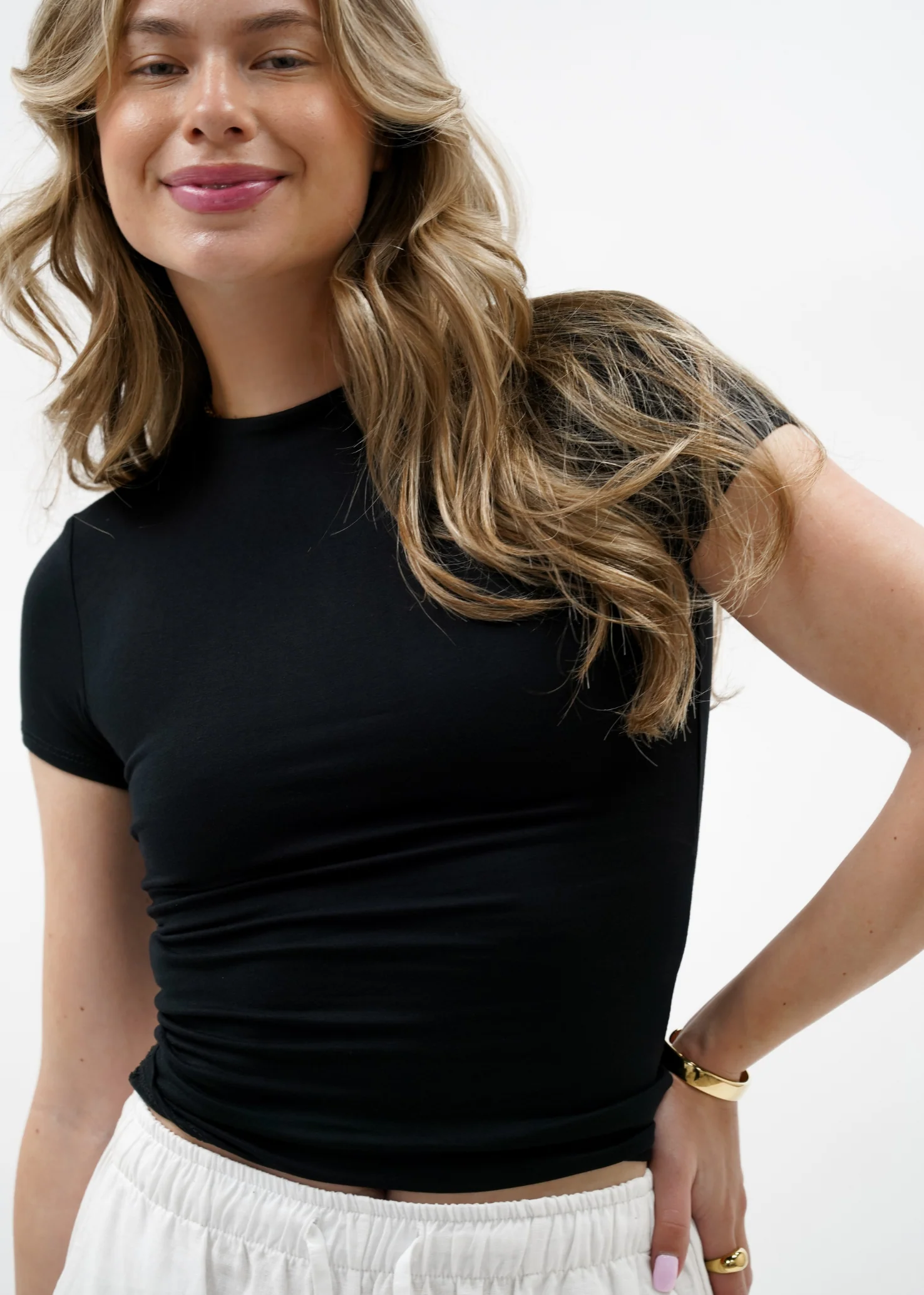 Short sleeve top long black (tall) - Image 6