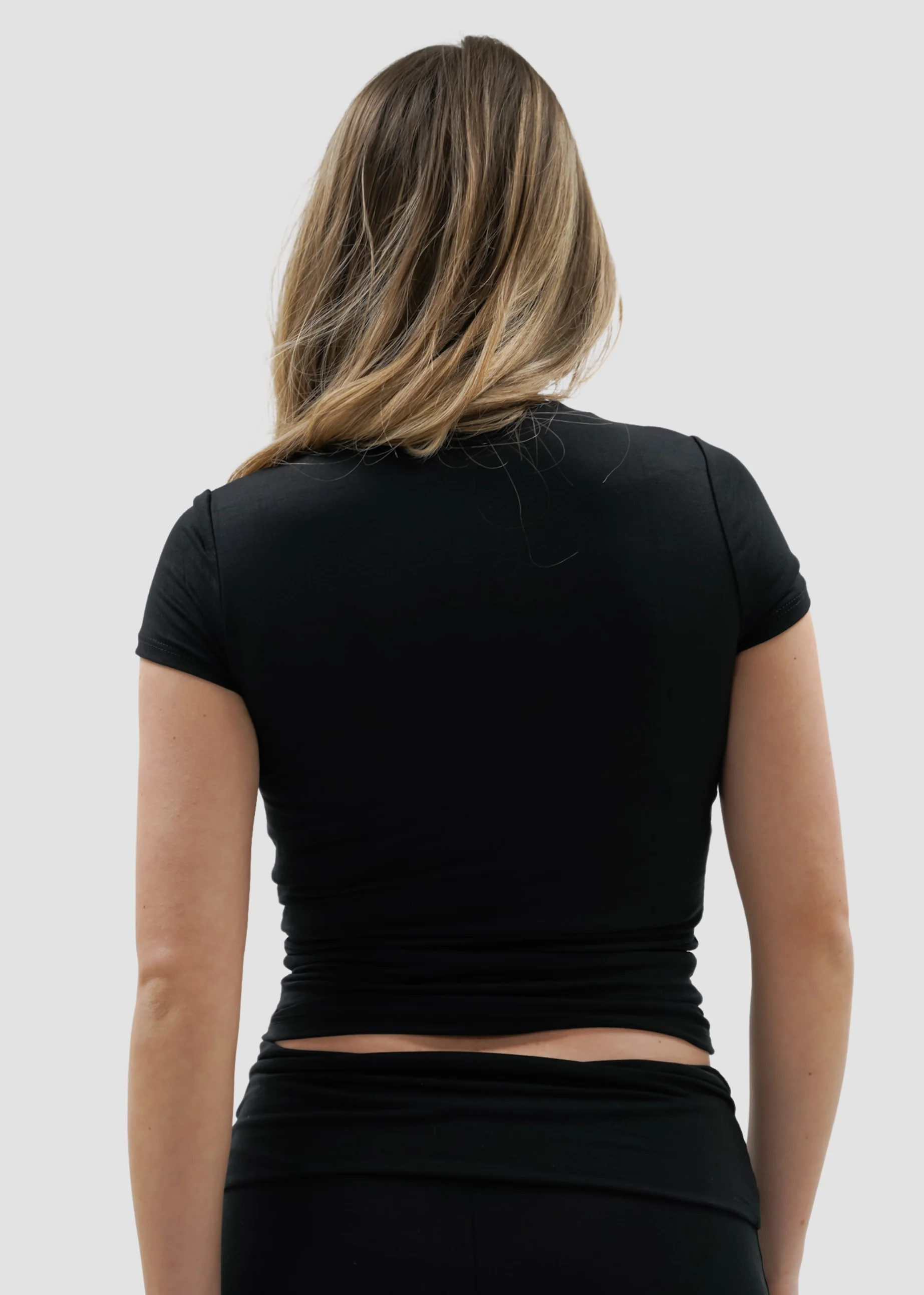 Short sleeve top long black (tall) - Image 9