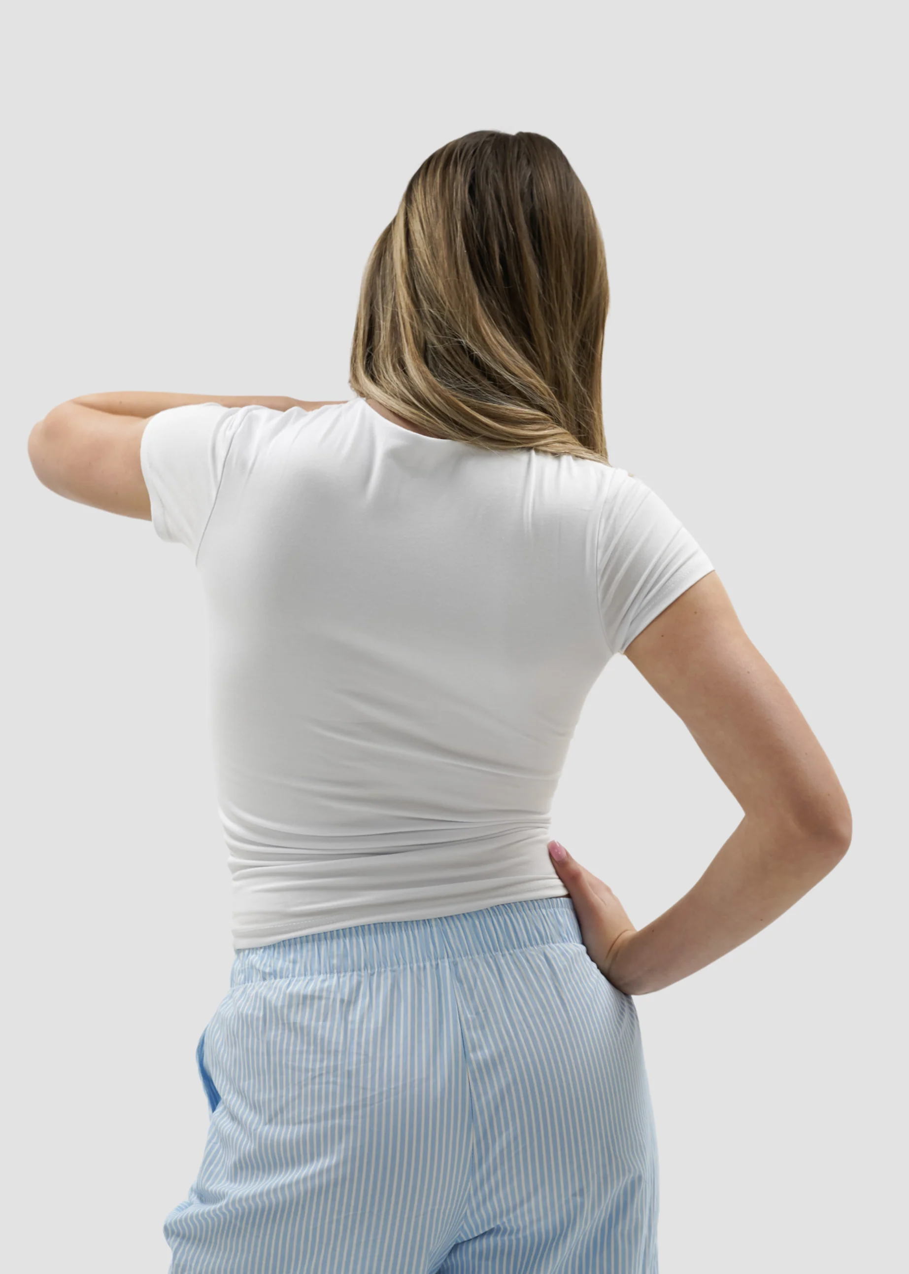 Short sleeve top long white (tall) - Image 10
