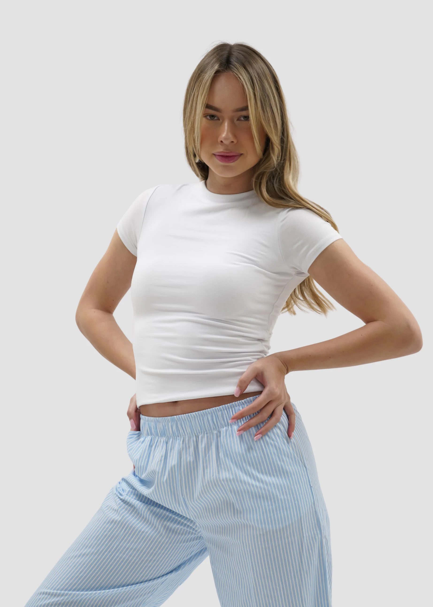Short sleeve top long white (tall) - Image 13