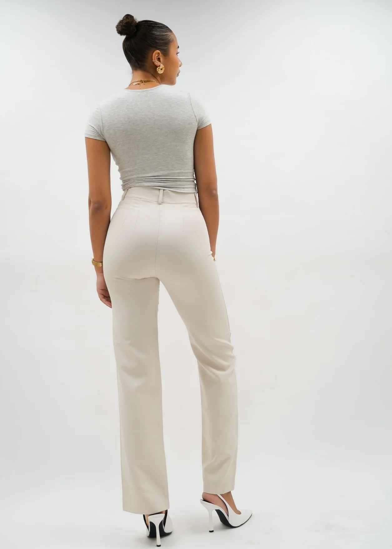 Straight leg pants classic crème (tall) - Image 11