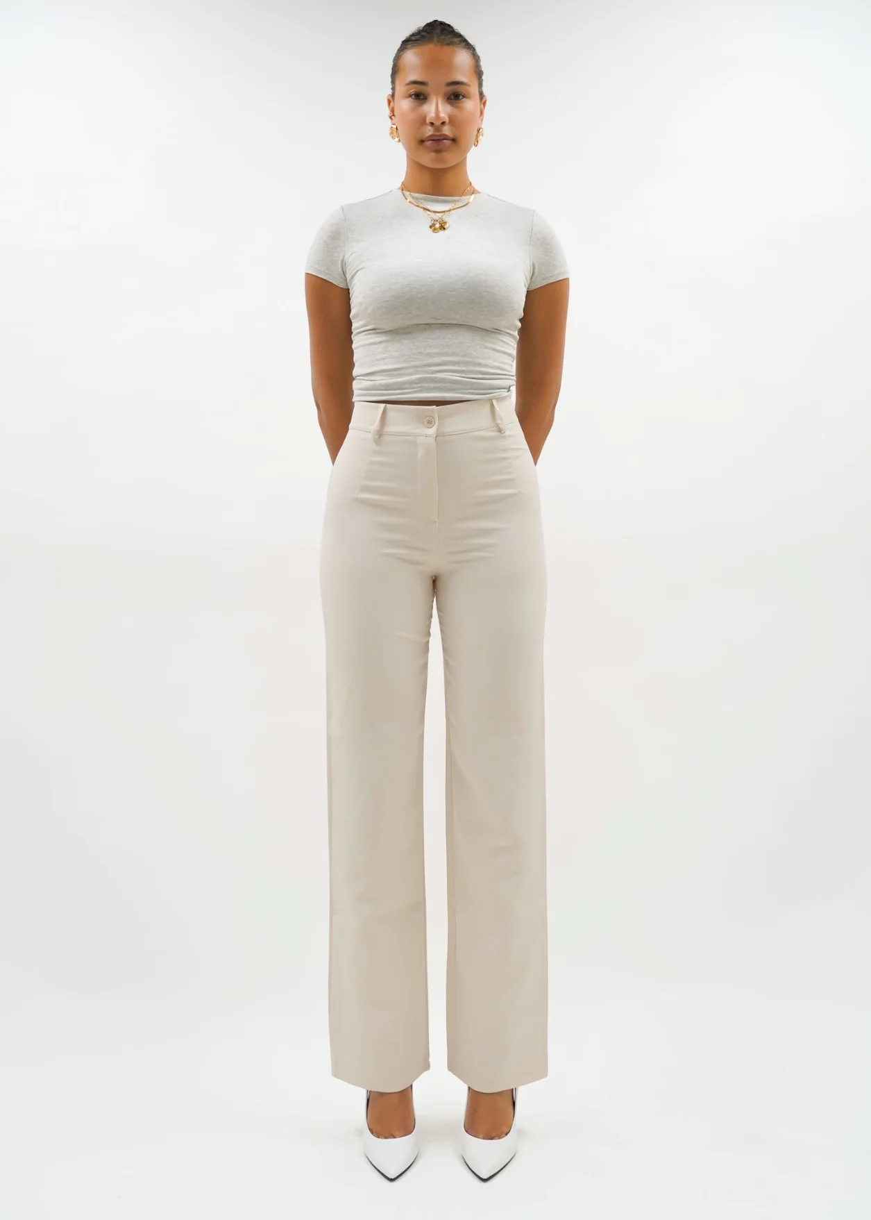 Straight leg pants classic crème (tall) - Image 12