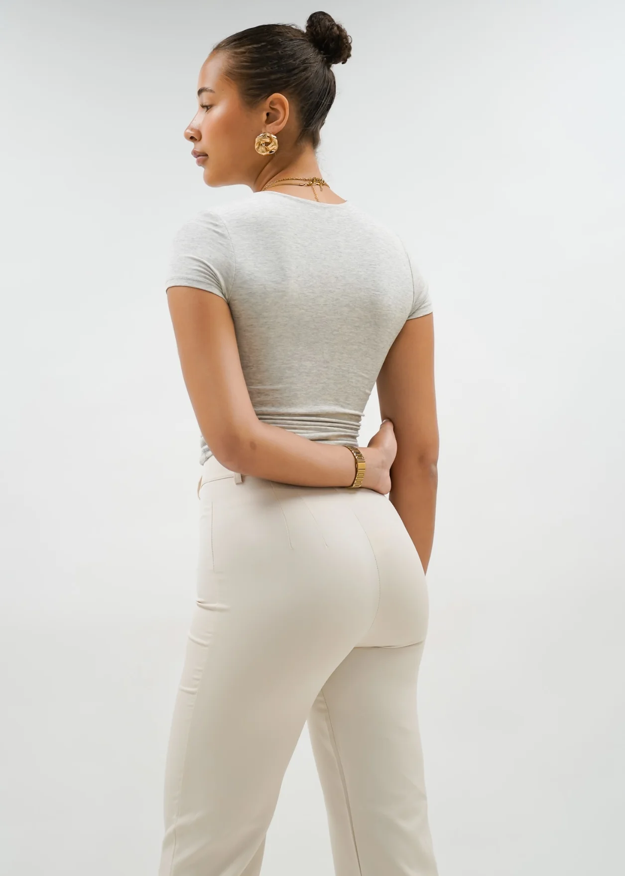 Straight leg pants classic crème (tall) - Image 4
