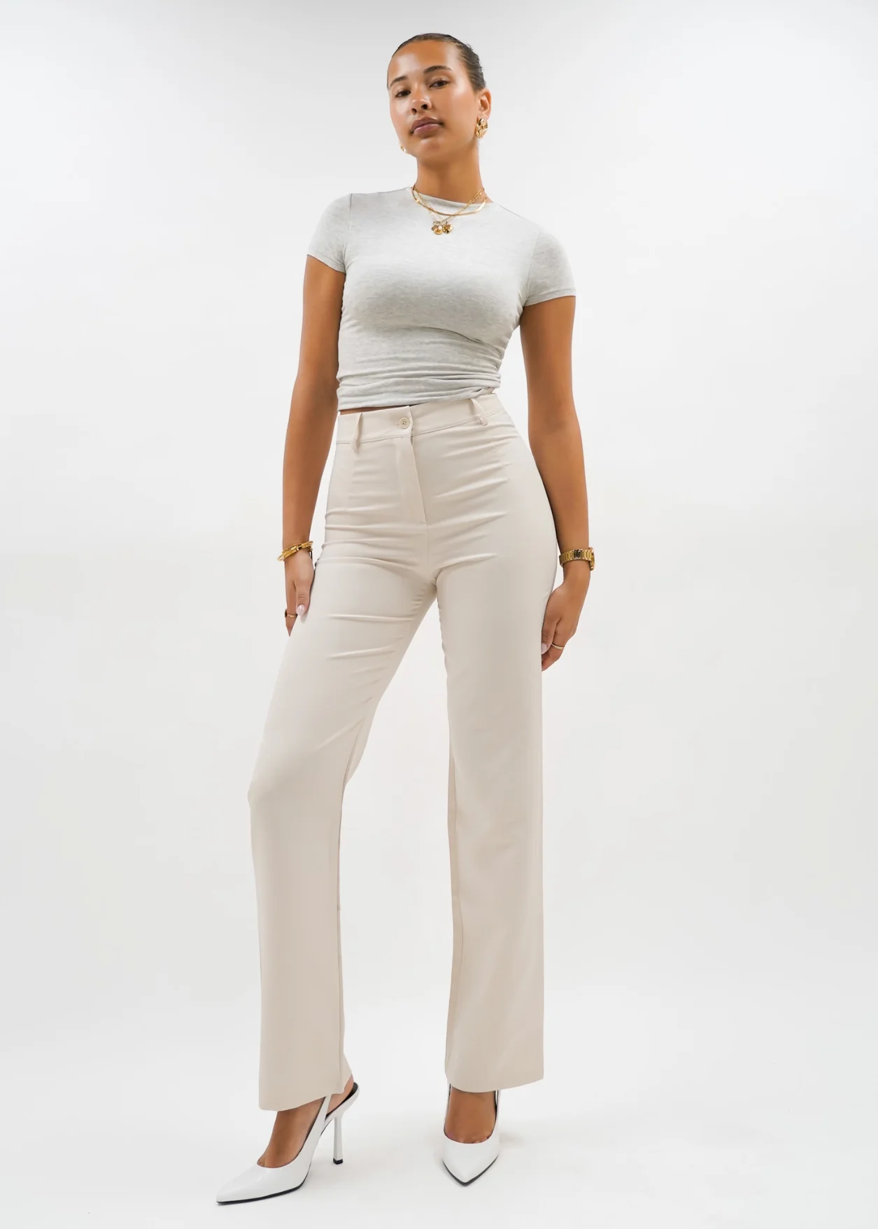 Straight leg pants classic crème (tall) - Image 6