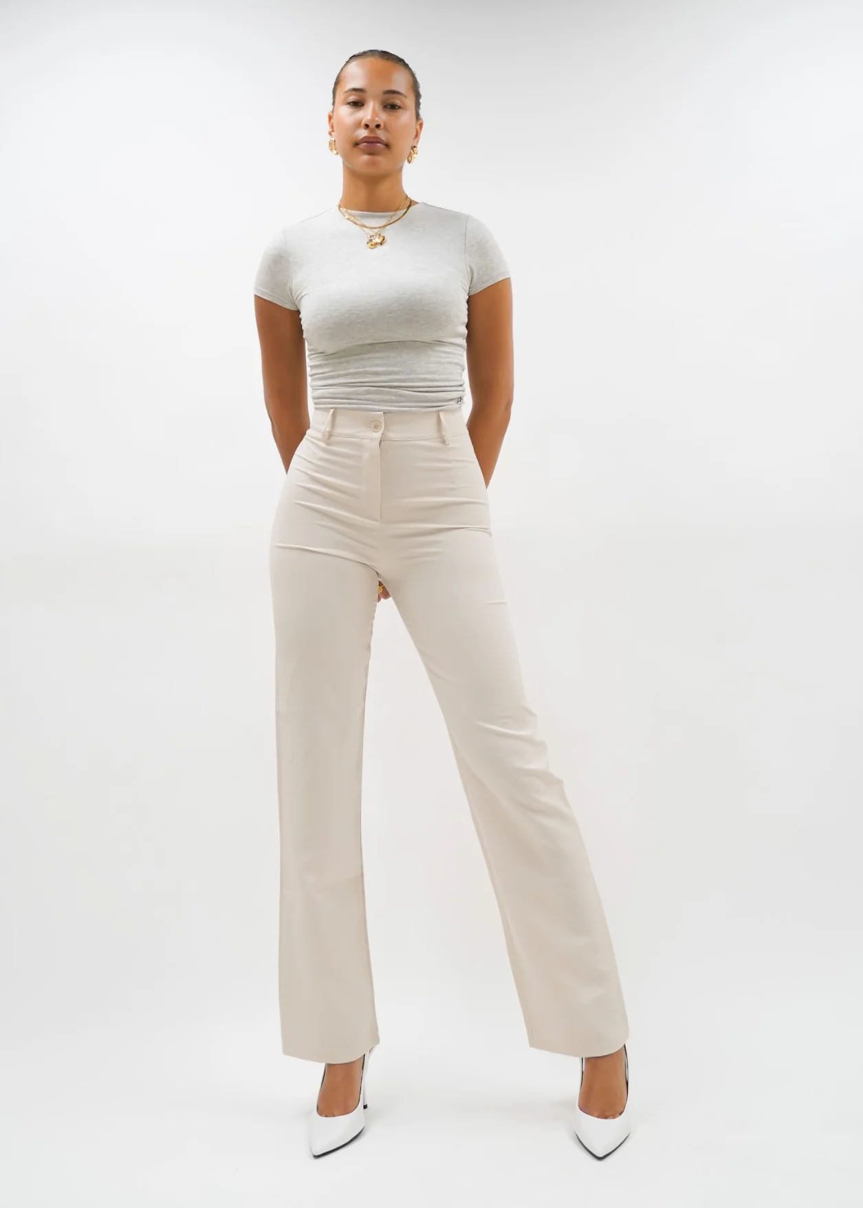 Straight leg pants classic crème (tall) - Image 8
