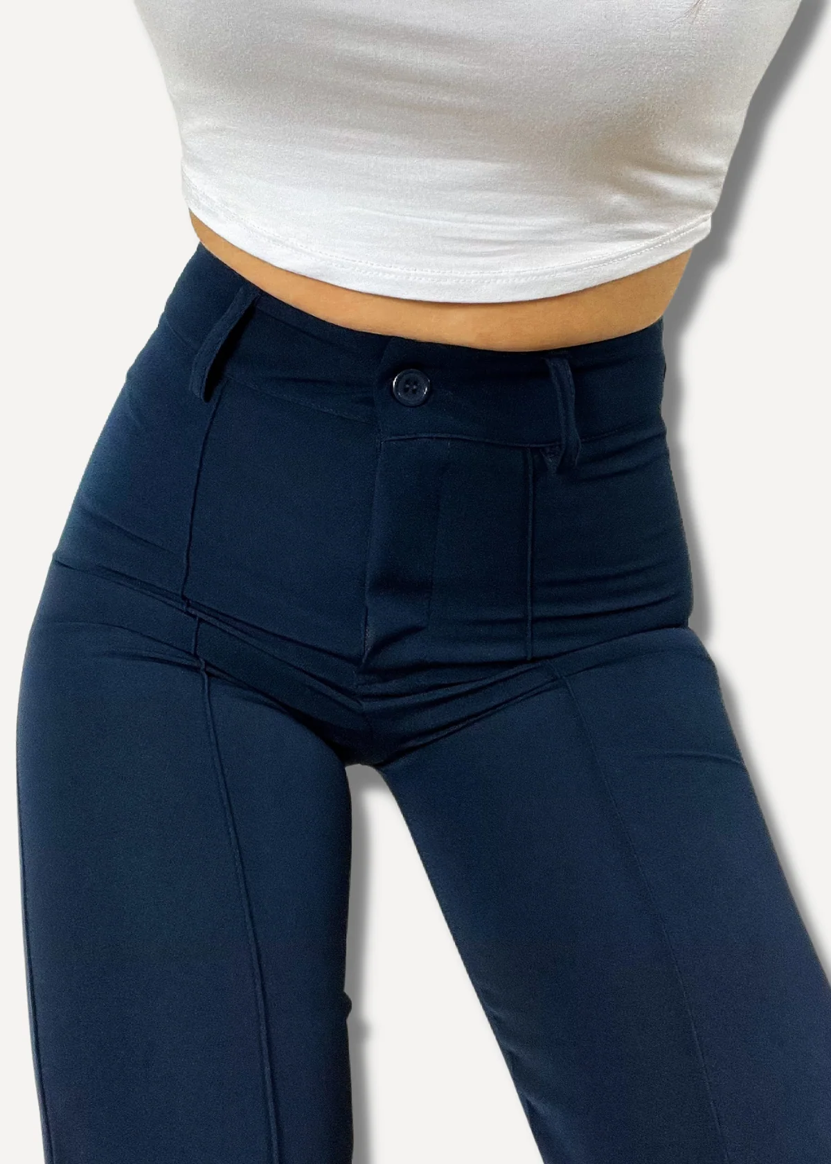 Straight leg pants met pressfold night blue (tall) - Image 14