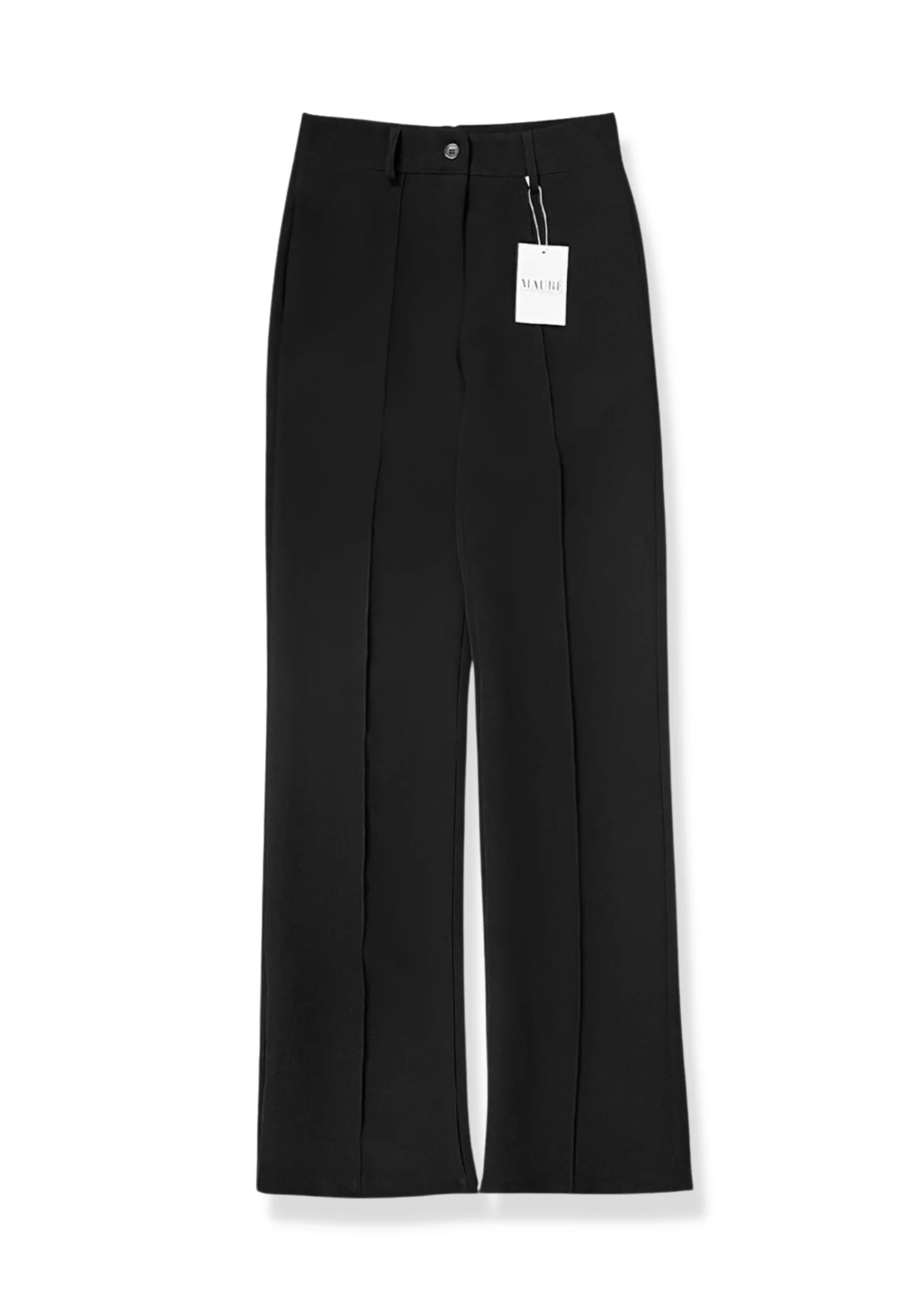 Straight leg pants met pressfold black (tall) - Image 15