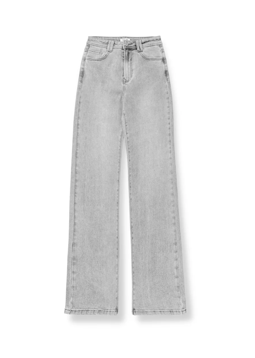 Stretch high waist straight leg jeans light grey (tall) - Image 17