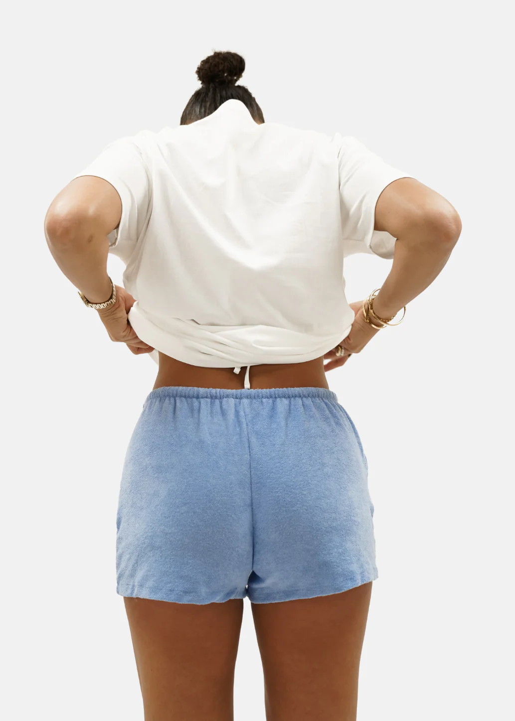 Terry shorts light blue - Image 5